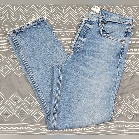 Agolde Denim - Agolde Riley Long High Waisted Straight Leg Jeans Size 28